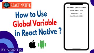 How to use Global variable in react native? || in Hindi