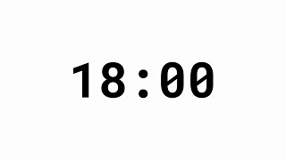18 Minute Countdown Timer - White Background