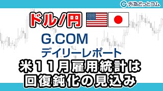 FXテキスト動画【ドル/円】「米11月雇用統計は回復鈍化の見込み」G.comデイリーレポート 2020/12/04