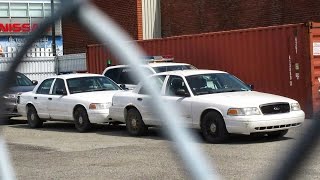 Walking Around The Montréal Police Department (SPVM)'s Municipal Garage Lot - MANY CROWN VICS FOUND