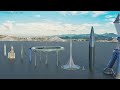 Tallest Buildings and Future Projects Size Comparison 3D Animation Comparison