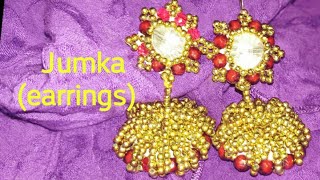 How to make Jumka (earrings)!💕 Bead's Earring's