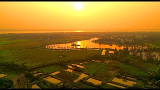 Sunset by the Lake HREL Haldia Township | 4K Cinematic Drone Shots