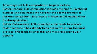 What is an AOT compilation in Angular #angular #angular_developer #frontenddevelopment #coding