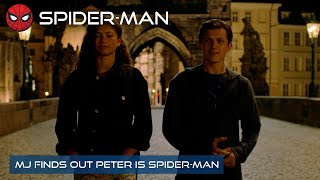 MJ Finds Out Peter Is Spider-Man | 4K | Spider-Man: Far From Home | With Caption