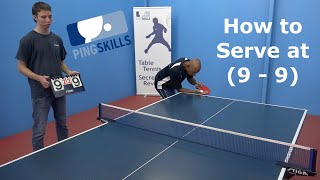 How to serve at the MOST CRUCIAL point of the match | Table Tennis | PingSkills