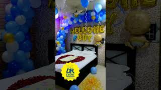 new born baby welcome home decoration | welcome baby boy to home | baby welcome decoration idea