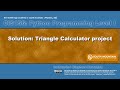Python 01J - Solution: Triangle Calculator