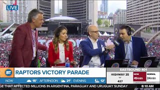 Tim \u0026 Sid LIVE with BT at Raptors Parade