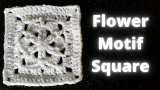 How to crochet a Flower Motif Square