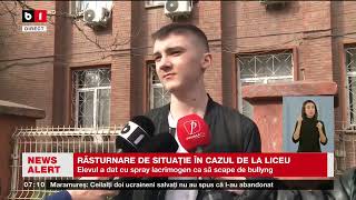 RĂSTURNARE DE SITUAȚIE ÎN CAZUL DE LA LICEU_Știri B1TV_15 febr. 2024