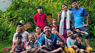 Family picnic in jungle