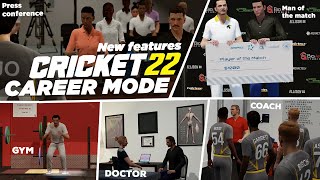 Cricket 22 Career mode info all new features reveled by bajo 👌👨👨👌