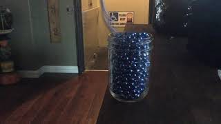 Beads defying gravity