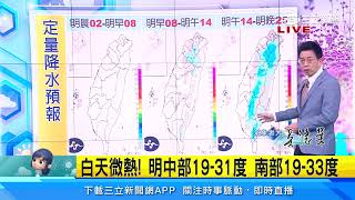 雨襲母親節！週日鋒面影響　各地防「較大雨勢」｜三立準氣象｜20230511｜三立新聞台