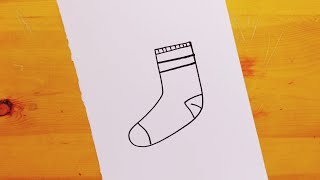 رسم سهل || رسم شراب || رسم جورب || easy drawing || sock drawing