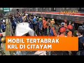 Mobil Tertabrak KRL di Perlintasan Stasiun Citayam Depok, Sopir Panik dan Berhasil Selamatkan Diri