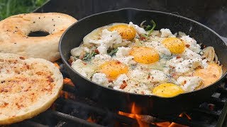 Perfect Breakfast on the Fire. Top Way of How to make Eggs