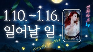 [타로/당신의 한 주🙏] 1.10. ~1.16. , 나에게 일어날 일들(일.학업/재물/애정/건강)+ 행운의 색상, 요일