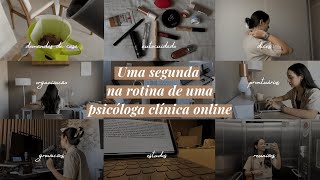 Um dia na rotina de uma psicóloga clínica 100% online | Bastidores & organização | Sarah Cidrack