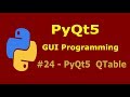 24  PyQt5 Tables Python GUI Programming With PyQt5