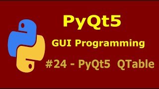 24 PyQt5 Tables Python GUI Programming With PyQt5