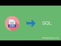 How to Convert CSV to SQL online?
