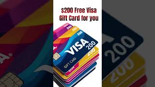 🔥 Free Visa Gift Card 2025 | How to Get a $200 Gift Card Visa Free 💳 #visagiftcard #shorts
