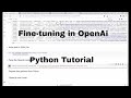Fine-Tuning with Openai | Github | Data Science Python Tutorial