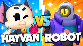 HAYVAN KARAKTERLER vs ROBOT KARAKTERLER💀 Brawl Stars