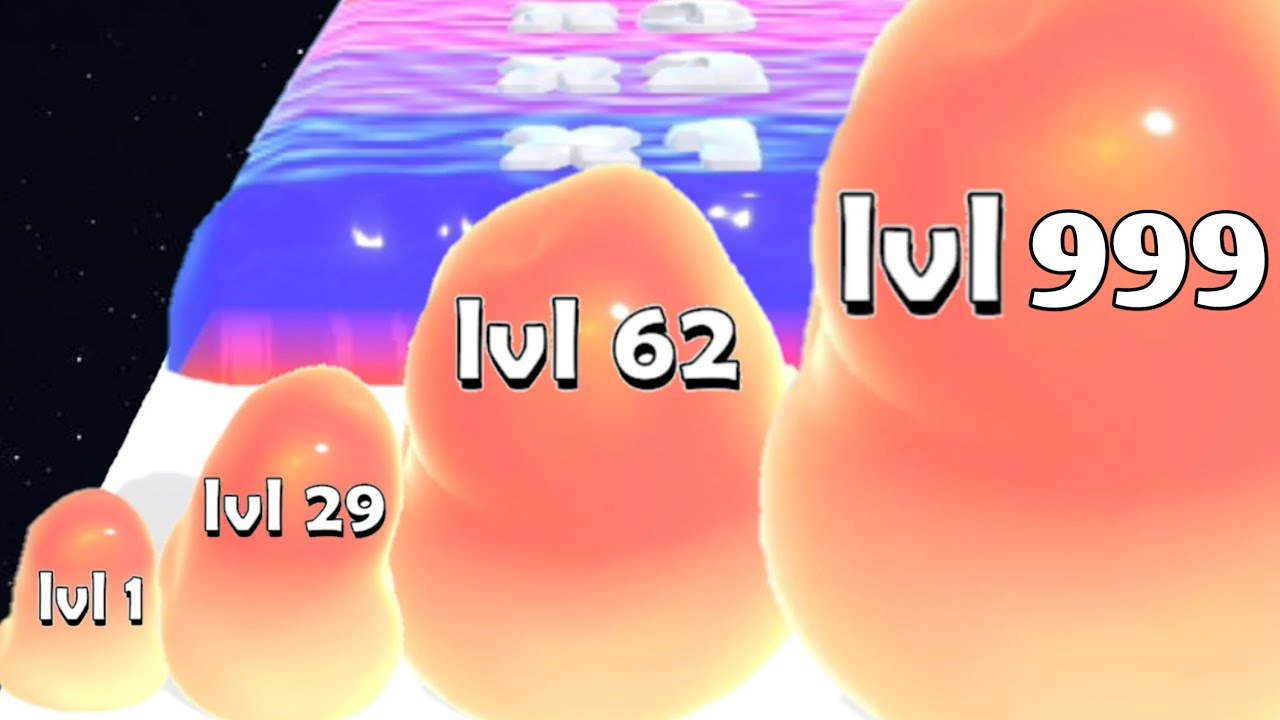 Jelly Raid Level Up Jelly Blob Run Satisfying Asmr Gameplay Youtube