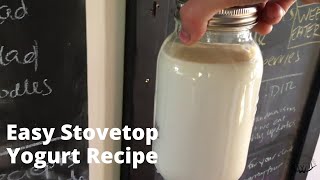 How to Make Easy Stovetop Yogurt {Yogurt Recipe Video}