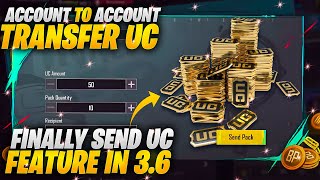 Send UC to FRIENDS | UC Send Option in 3.6 Update Of PUBG Mobile | PUBGM / BGMI