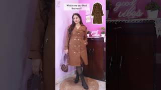 winter wear haul ❄️ top 3 long coats for women #shorts #short #fyp #winter #haul #coat #dress #2024