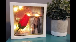 Dollar Tree DIY LED Light up Shadow Box/ Super easy