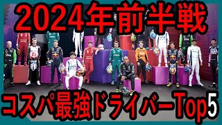 2024年前半！コスパが良いF1ドライバーTop5【ゆっくり解説】