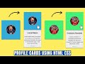Profile Card Design With Hover Effect | HTML and CSS | HowToCodeSchool.com