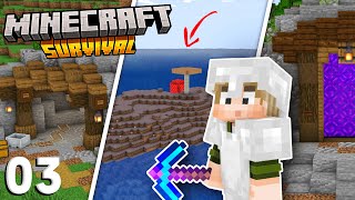 This Seed Is AWESOME! Exploring \u0026 Building | Let's Play Minecraft: Episode 3