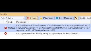 #80: Issue Fixed : - Package Microsoft.EntityFramework.Core 6.0.8 is not compatible with netcore 5