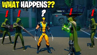What Happens if ALL Henchmen & Doom Meet Wolverine in Fortnite! | Unexpected Outcome!