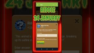 Riddle Of The Day Zoo 24 January | Zoo Riddle Of The Day Code | Riddle Of The Day Zoo