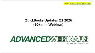 QuickBooks Online Quarterly Updates 2026 Q2