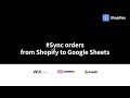 Sync orders from #Shopify to Google Sheets & Update Shipping Status