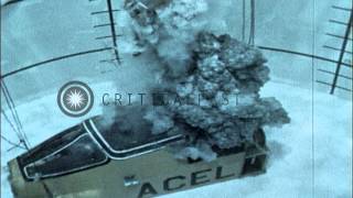 Safe underwater ejection from a downed fighter jet. HD Stock Footage