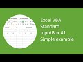 Excel VBA Standard InputBox #1 - Simple example