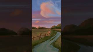 Digital painting process in Procreate. Speed painting of a landscape. #digitalartist #digitalart