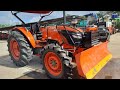 ត្រាក់ទ័រ លក់12500$ kubota m7040 ឧបករណ៍មួយឈុតមុខក្រោយ ត្រាក់ទ័រស្អាត