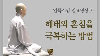 해태와 혼침을 극복하는 방법ㅣ일요명상 7ㅣ일묵스님ㅣ초기불교 제따와나선원