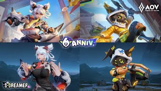 AOV New Skin Qi \u0026 Fennik S-Dreamer | 6th Anniversary - Arena of Valor