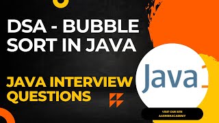 Bubble sort in Java step by step !Data structure algorithm !Java interview questions and answers